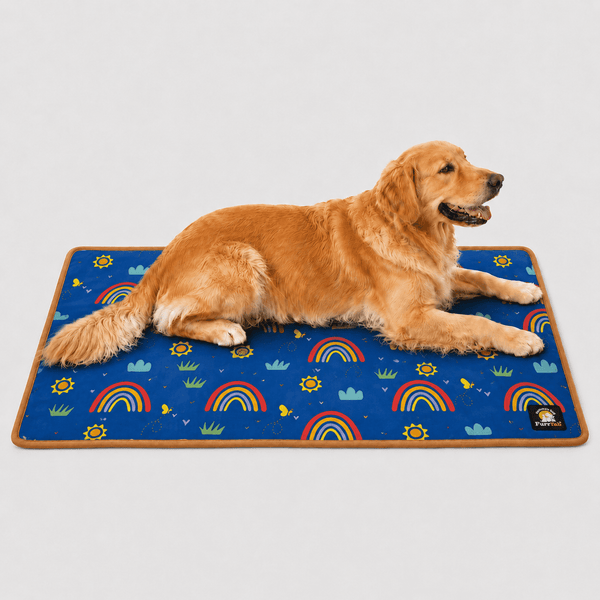 Furrfab Rainbow Print Pet Blue Mat (Dog & Cat) Ingredients