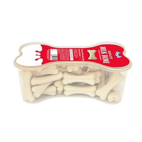 Drools Absolute Dog Bone Treats, Milk Flavour 600g 40peices Jar, All Life Stages