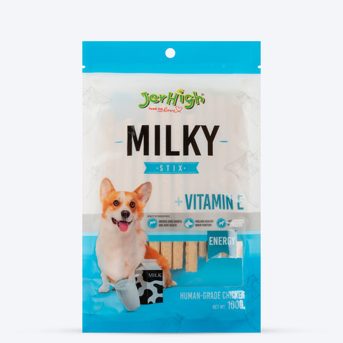 JerHigh Milky Stix Fully Digestible High Protein Treats for Dogs, 100gm Ingredients