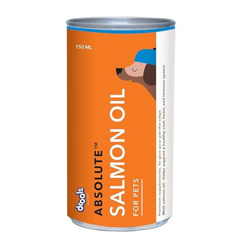 Drools Absolute Salmon Oil Syrup- Dog Supplement, 150ml Pack
