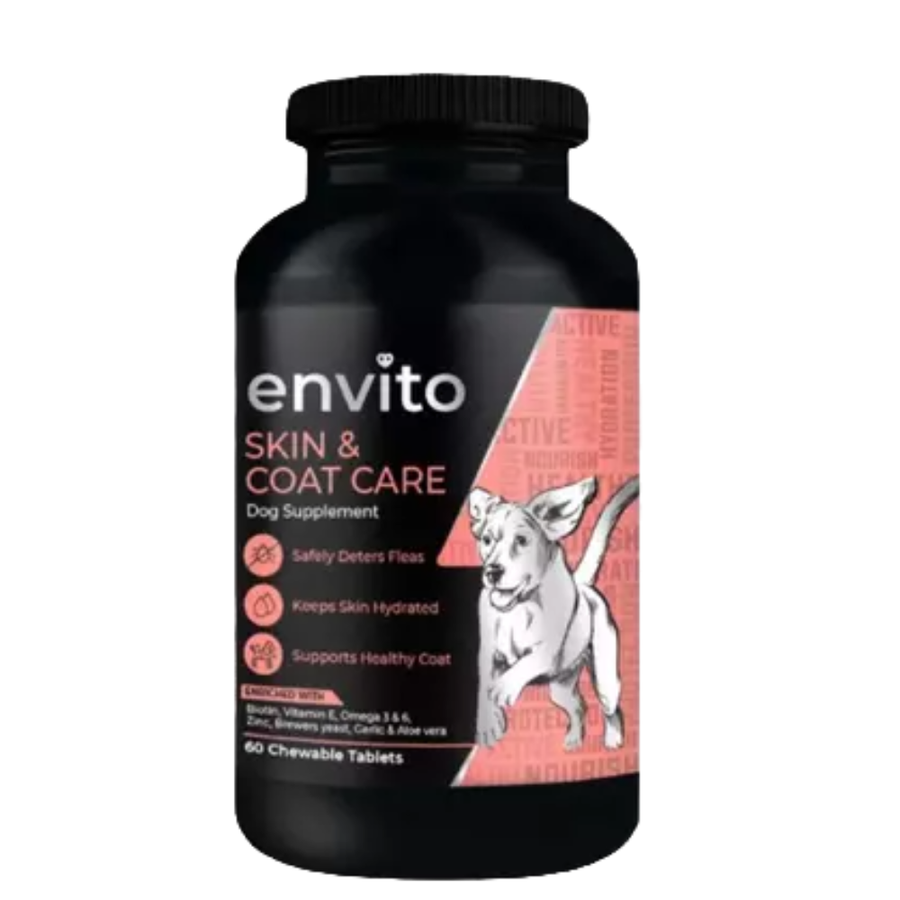 Envito Skin & Coat Dog Supplement, 60 Chewable Tablets