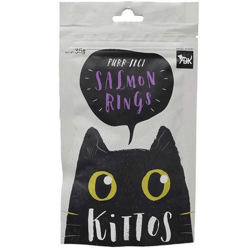 Kittos Purr Fect Salmon Rings Cat Treats, 35g