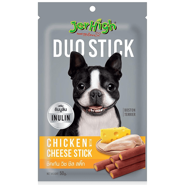 JerHigh Chicken And Cheese Duo Stick Dog Treat, 50g (Pack of 6) Ingredients