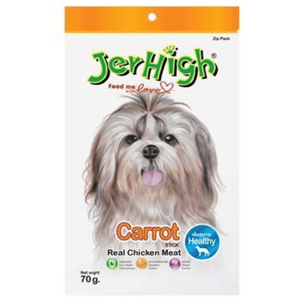 JerHigh Carrot Stick Chicken Meat Snacks for Dog- All Life Stages, 70g (Pack of 12) Ingredients