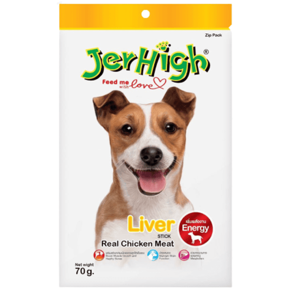 JerHigh Liver Stick Dog Treats, 70g (Pack of 12) Ingredients