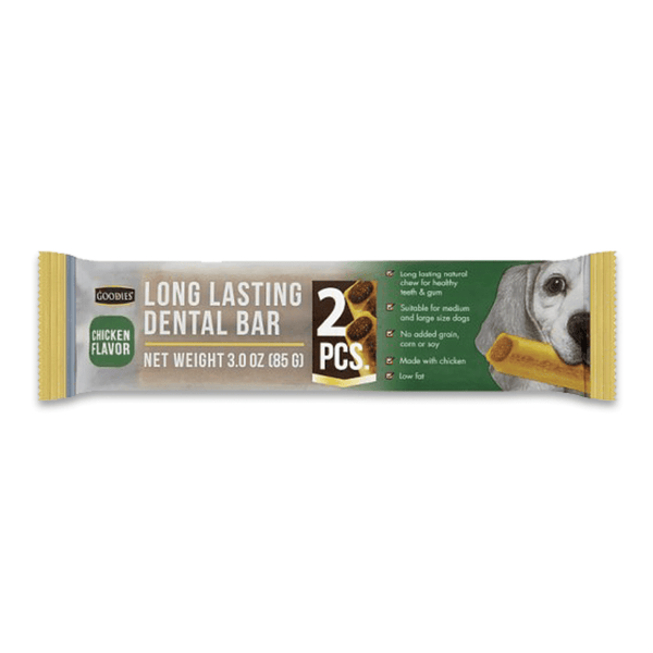 Goodies Long Lasting Dental Bar Chicken Flavor, 85g (2Pcs) for Dogs