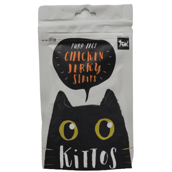 Kittos Purr Fect Chicken Jerky Strips Cat Treats, 35g Ingredients