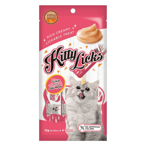 Kitty Licks Tuna Salmon Cat Treats 15g x 30 Tubes
