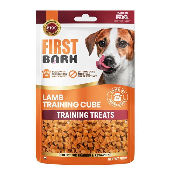 First Bark Lamb Training Cubes Jerky Dog Treat, 70 gm Ingredients
