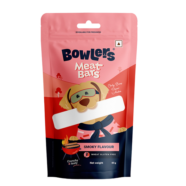 Bowlers Smoked Flavour Meat Bars | Dog Treats, 85g Ingredients
