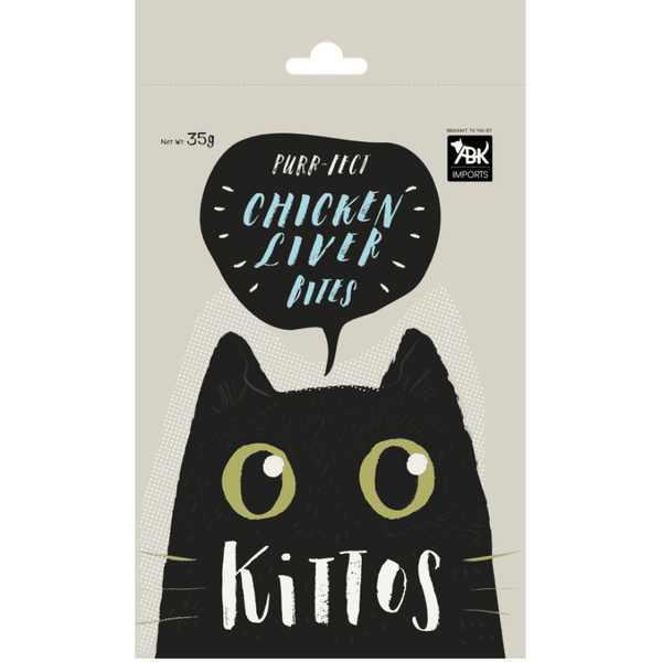 Kittos Purr Fect Chicken Liver Bites Cat Treat, 35g