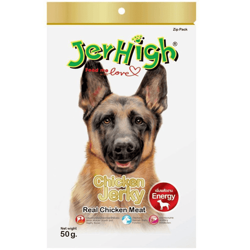 JerHigh Chicken Jerky Stick Chicken Meat Snacks for Dog- All Life Stages, 50g (Pack of 12)