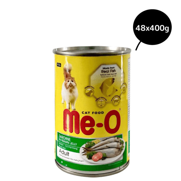 Me-O Sardine in Prawn Jelly Canned Adult Cat Wet Food, 400g Ingredients