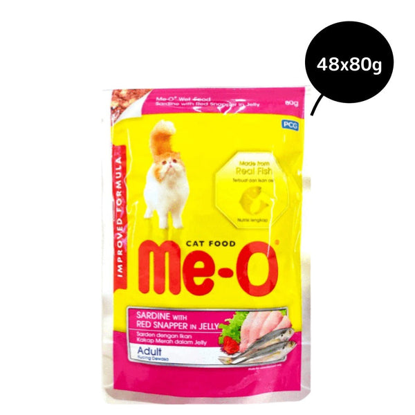 Me-O Sardine with Red Snapper in Jelly Adult Cat Wet Food, 80g Ingredients