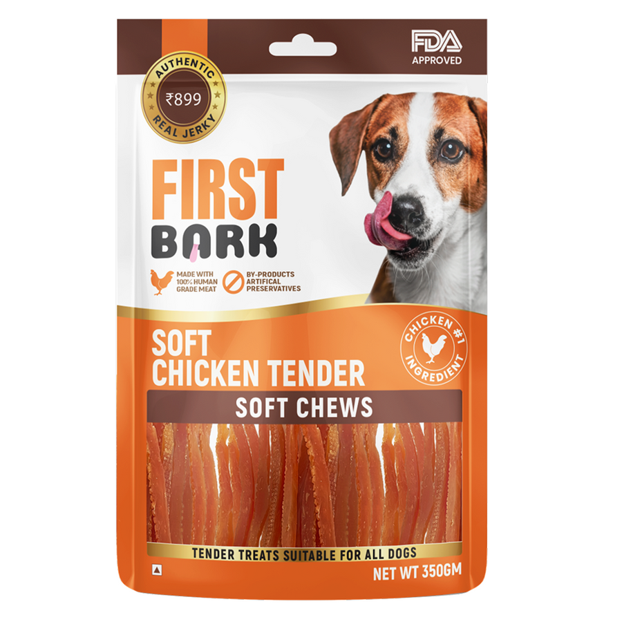 First Bark Soft Chicken Tenders Jerky Dog Treat, 350g