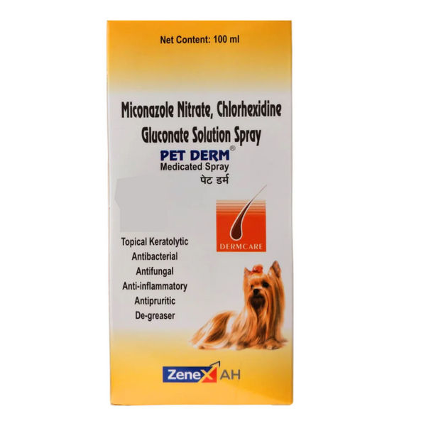 Zenex Pet Derm Spray For Dogs and Cats, 100ml Ingredients