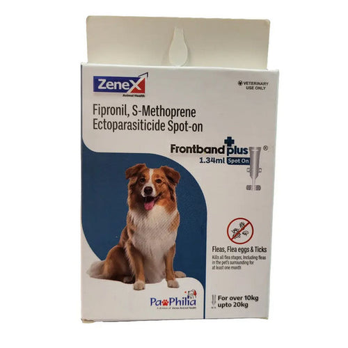 Zenex Frontband Plus Spot on 1.34 ml (Fipronil & S methoprene) for Medium Dogs from 10 to 20kg