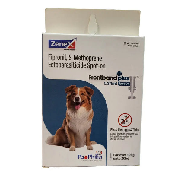 Zenex Frontband Plus Spot on 1.34 ml (Fipronil & S methoprene) for Medium Dogs from 10 to 20kg Ingredients