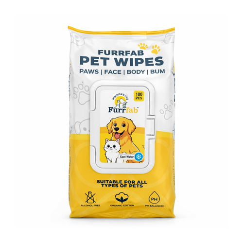 Furrfab Pet Wipes for Eyes & Ear Cleaning – 25 Pieces
