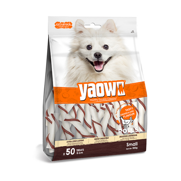 Gnawlers Yaowo Stick Roll Dog Treats (5inch), 500g