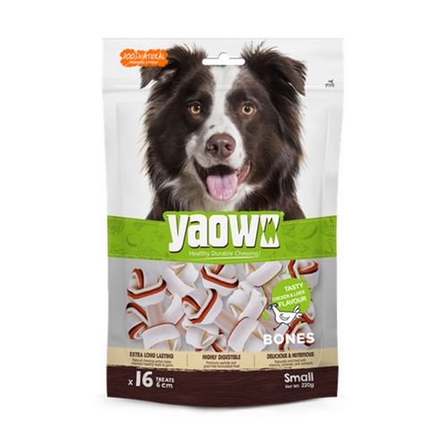 Gnawlers Yaowo Knotted 2.5" Dog Treats, 220g