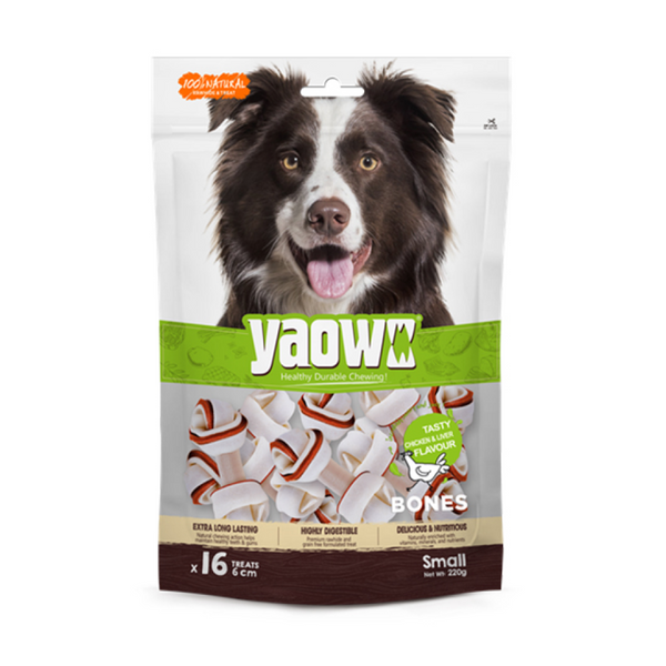 Gnawlers Yaowo Knotted 2.5" Dog Treats, 220g