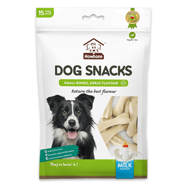 HowBone Milk Flavoured 15 in 1 Dog Treats, 270g Ingredients