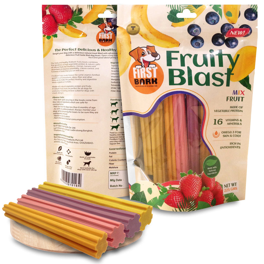 First Bark Fruity Blast (225g) - Mix Fruit Flavor Dog Treat