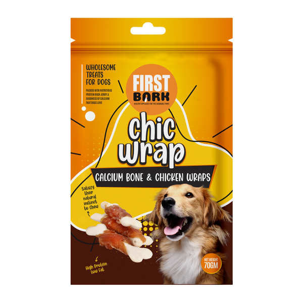 First Bark Calcium Bone Chicken Wrap Dog Treat, 70g Ingredients