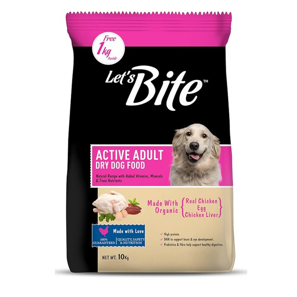 Let's Bite Active Adult Dry Dog Food- 10Kg Ingredients