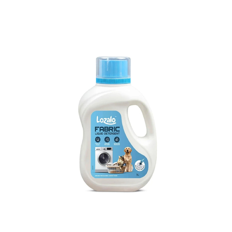 Lozalo 1Ltr Fabric Liquid Detergent for Dog & Cat Clothes | Say Goodbye to Fur-Covered Fabrics | Refreshing Fragrance, Antistatic Formula, Pet-Friendly Stain Remover | Cloth Detergent | Pack Of 1 - Image 1