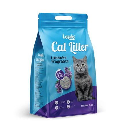 Lozalo Cat Litter Lemon Fragrance | Advanced Odor Control for a Calming Environment | Block Ammonia Quick Absorption No Tracking and Dust Free for All Breed.