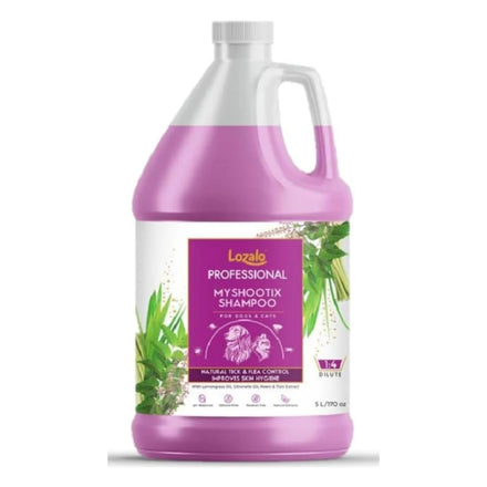 Lozalo Botanical My Shootix Anti Tick Pet Shampoo, Tick and Flea Control Shampoo for Dogs & Cats of All Breeds, with Neem, Citronella & Tulsi Extract, Paraben Free