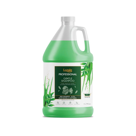 Lozalo Professional Gentle Pet Shampoo-5 Litre, Mild, Conditioning Shampoo for Dogs & Cats of All Breeds, Aloe Vera and Tea Tree Oil, Natural, Paraben Free Perfect for Bathing Puppies & Adult Pets
