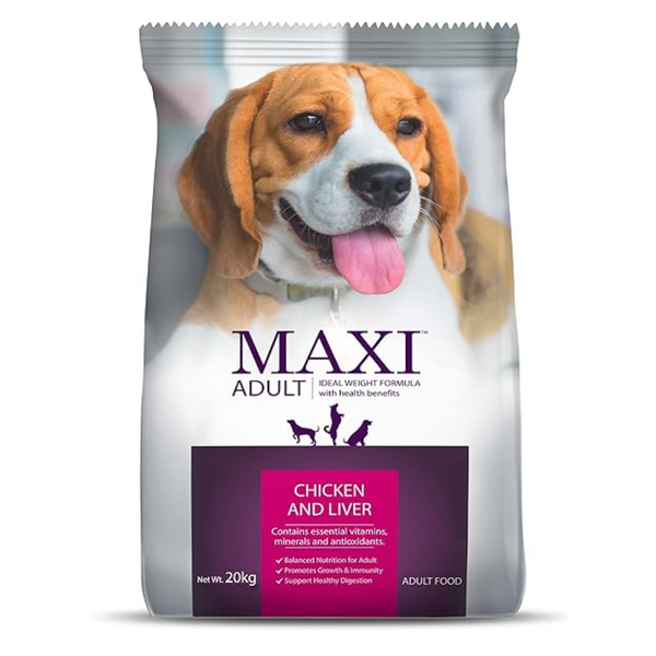 Drools Maxi Adult Dry Dog Food, Chicken and Liver, 20 kg Pack Ingredients