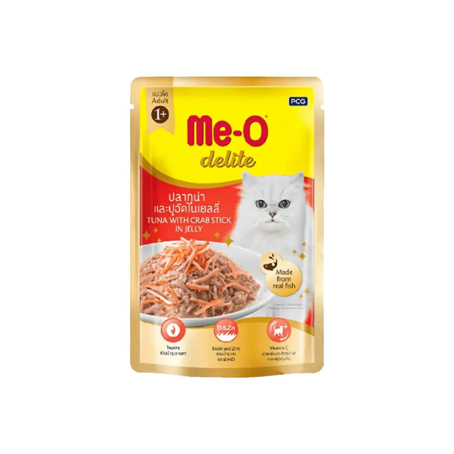 Me-O Delite Tuna with Crab Stick in Jelly for Adult - 70 g - Pack of 12
