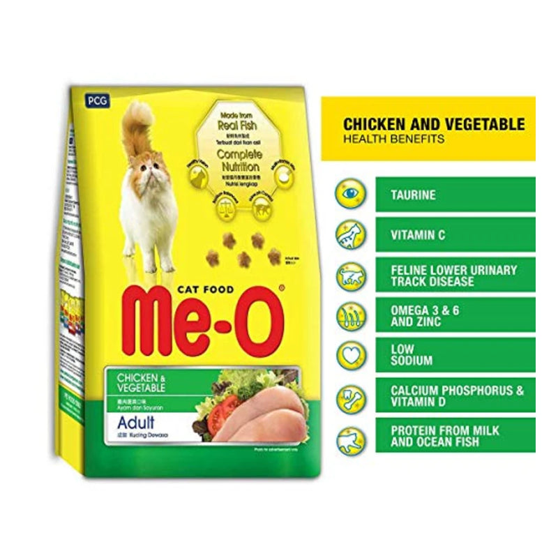 Me-O Adult Dry Cat Food, Chicken And Vegetable - Image 2