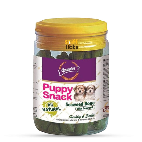 Gnawlers Seaweed Jar Puppy Snacks, 180g Ingredients