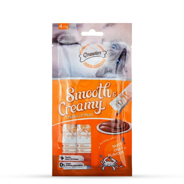 Gnawlers Cat Creamy Treat Crab Flavor (4x15g), 60g