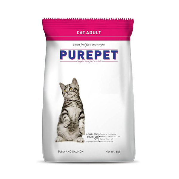 Purepet Adult Dry Cat Food Tuna & Salmon Flavour, 6 kg Pack Ingredients