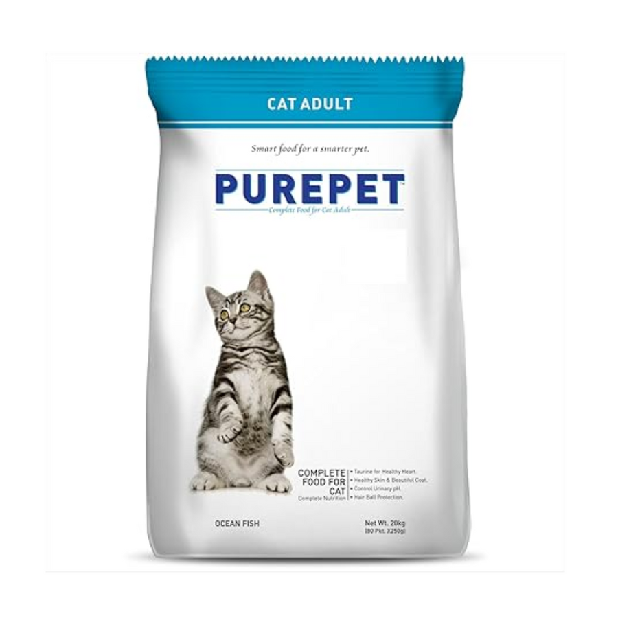 Purepet Ocean Fish Adult Dry Cat Food, 20 kg