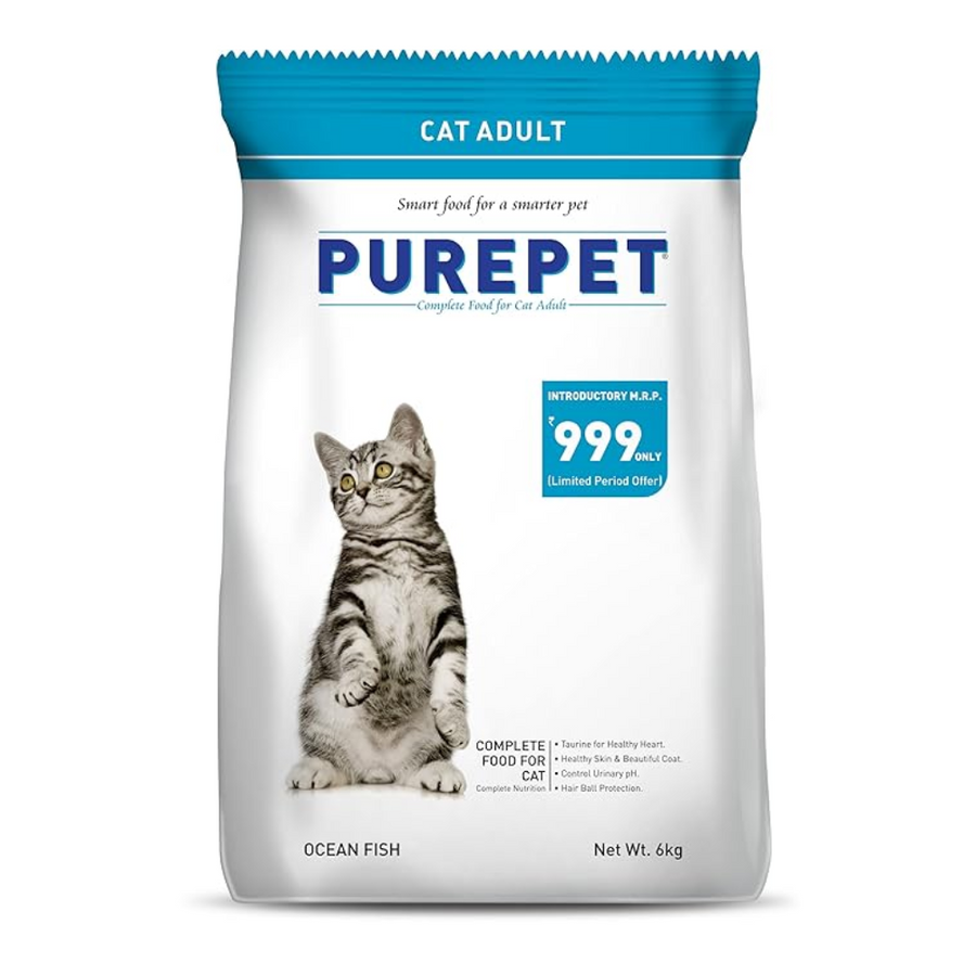 Purepet Ocean Fish Adult Dry Cat Food, 6 kg