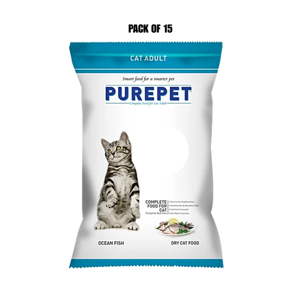 Purepet Ocean Fish Adult Dry Cat Food, 70 gm Pouch Ingredients