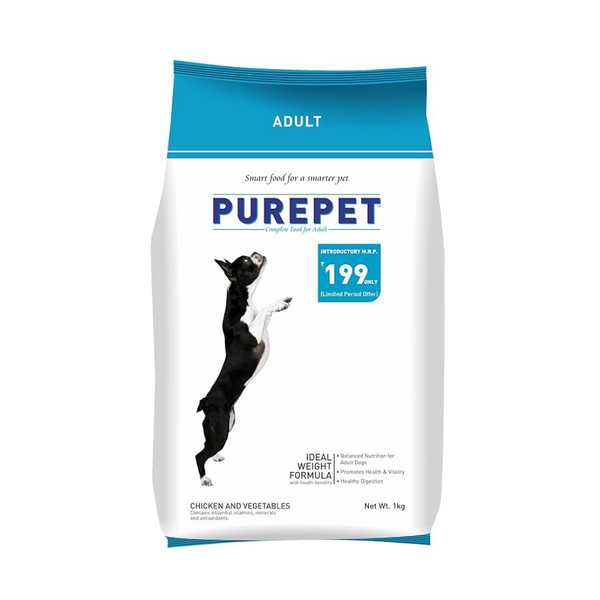 Purepet Chicken & Veg Adult Dog Food |1kg, Kibble Ingredients
