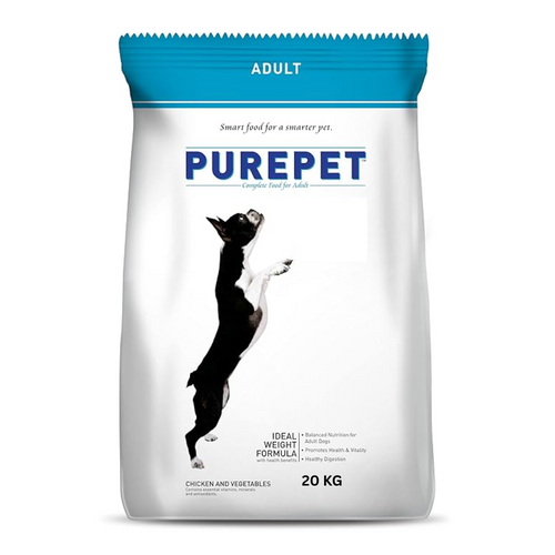 Purepet Adult Dry Dog Food |Chicken and Vegetable Flavor 20kg Pack