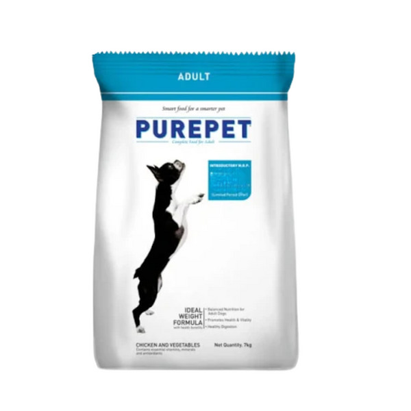 Purepet Adult Dry Dog Food |Chicken and Vegetable Flavor 7kg Pack Ingredients