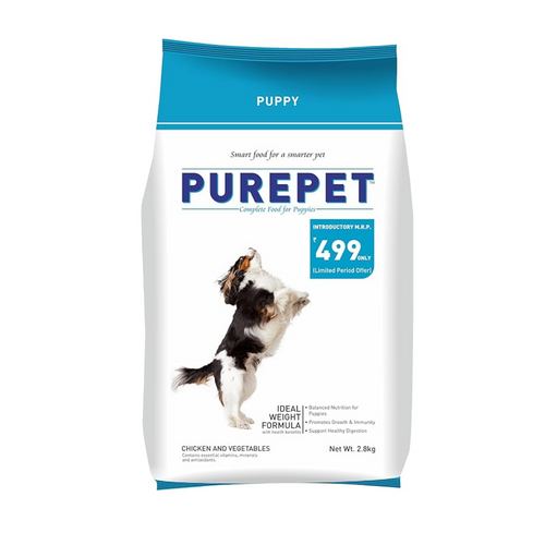 Purepet Puppy Dry Dog Food Chicken & Vegetable Flavour 2.8 kg Pack