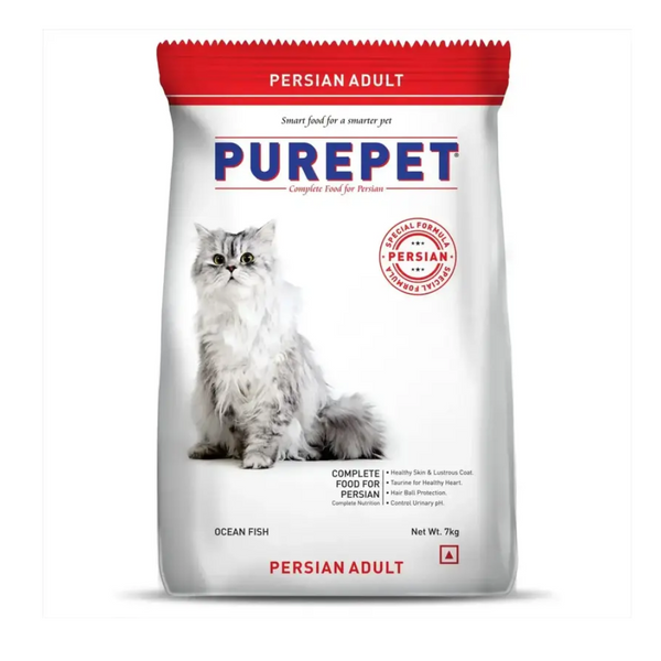 Purepet Persian Ocean Fish Cat Food for Adult, Pellet,7 kg Ingredients