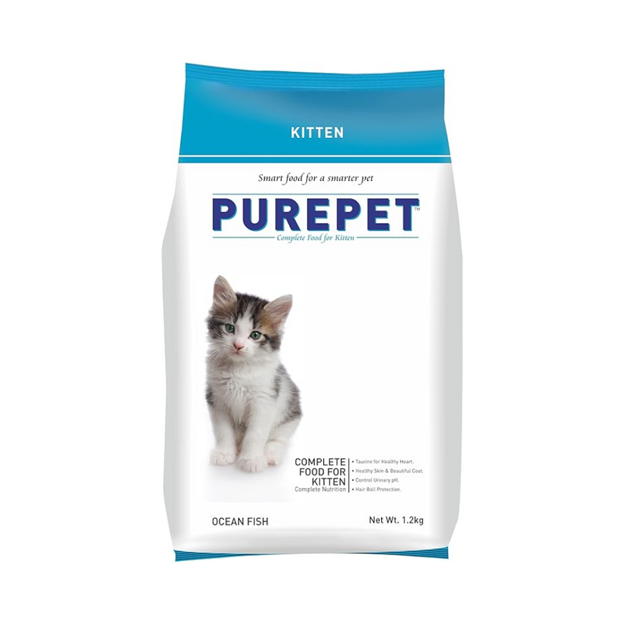 Purepet Kitten Dry Cat Food Ocean Fish Flavour, 1.2kg Pack