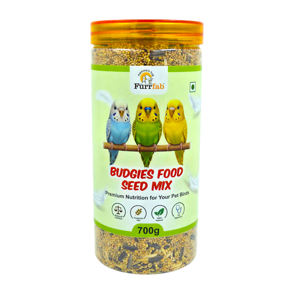 Furrfab Budgies Food Seed Mix, 700g | 100% Natural Bird Food for Parakeets Ingredients